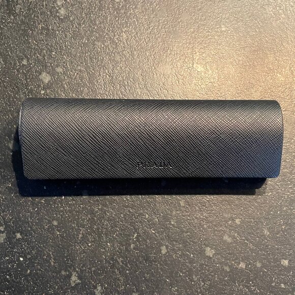 Prada Eyeglasses Case, Sturdy, Hinged, Black (Case Only) - Picture 2 of 5